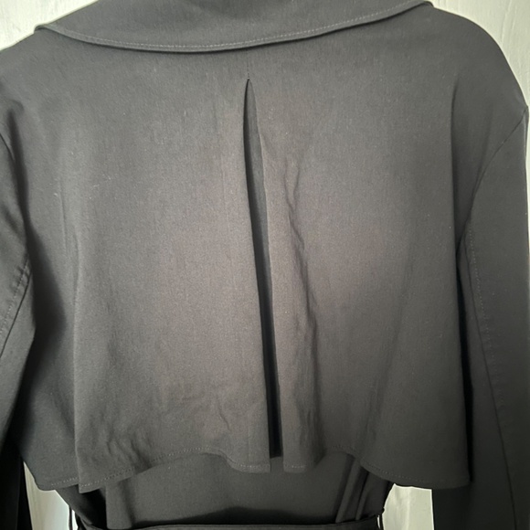 Marla Wynne Black Trench Coat Size L - Picture 6 of 8